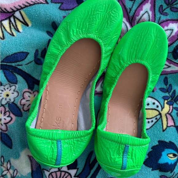 Tieks Bright Green Ballet Flats - Picture 3 of 4